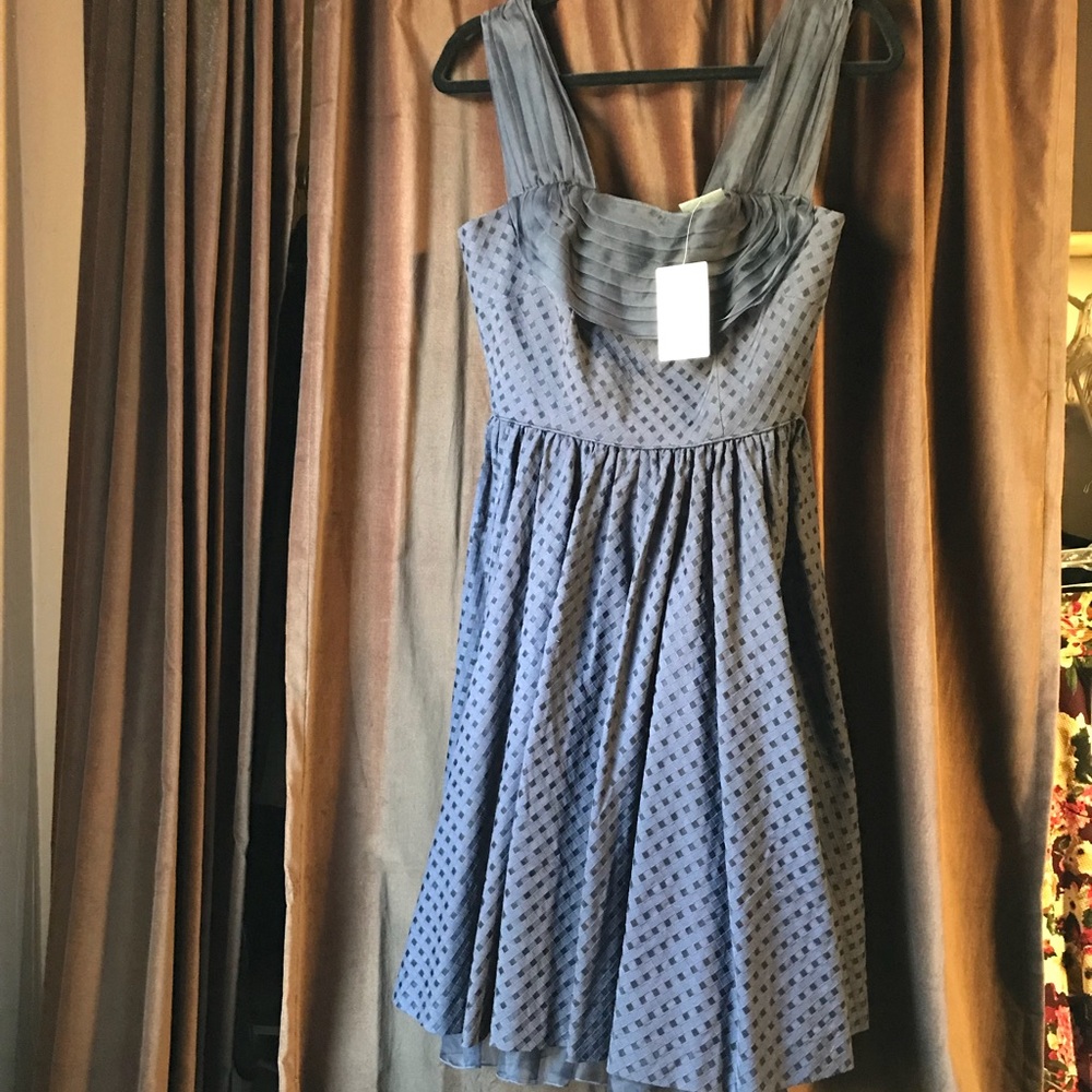 Vintage style Blue Anthropologie Dress Size 8